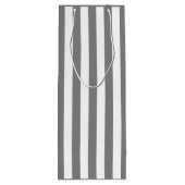 標準グレーと白ストライプ色 ワインギフトバッグ (裏面)