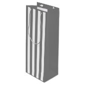 標準グレーと白ストライプ色 ワインギフトバッグ (正面アングル)