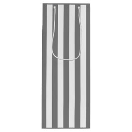 標準グレーと白ストライプ色 ワインギフトバッグ