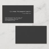 標準グレーエレガントユニーク名刺 名刺 (正面/裏面)