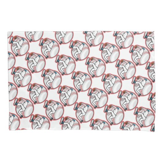 標準サイズのピロロケース/野球のペア 枕カバー (正面左)