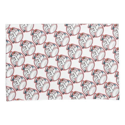 標準サイズのピロロケース/野球のペア 枕カバー (正面右)