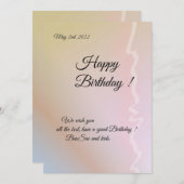 標準サイズ誕生日カードパステルアルトラ (正面/裏面)