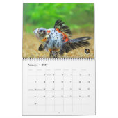 標準サイズ2016年の純金の金魚のカレンダー カレンダー (2月 2027)