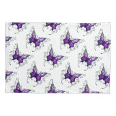 標準サイ独身のズのピロウケース/バタフライ 枕カバー (裏面)