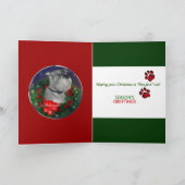 標準シュナウツァークリスマスプレゼント シーズンカード (内部)