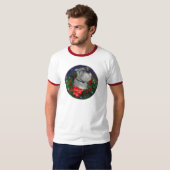標準シュナウツァークリスマスプレゼント Tシャツ (正面フル)