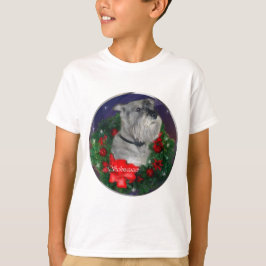標準シュナウツァークリスマスプレゼント Tシャツ