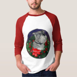 標準シュナウツァークリスマスプレゼント Tシャツ