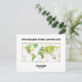 標準タイム・アドボケーター内部（タイム・ゾーン・マップ） ポストカード (スタンド正面)