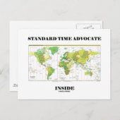 標準タイム・アドボケーター内部（タイム・ゾーン・マップ） ポストカード (正面/裏面)