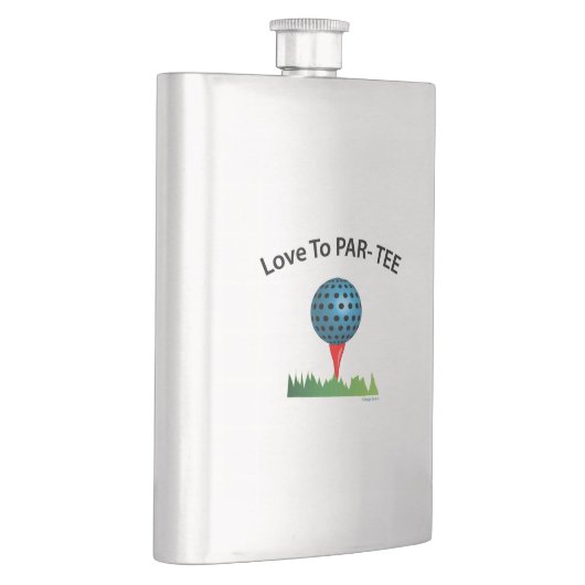 標準ティーへの愛、おもしろいなゴルフ引用文 フラスク (右)