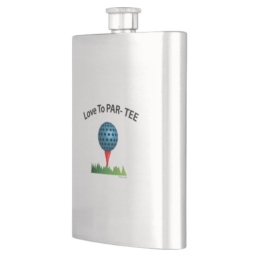 標準ティーへの愛、おもしろいなゴルフ引用文 フラスク (左)
