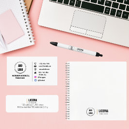 標準デザインの白色 黒ボールペン