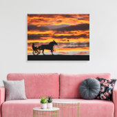 標準トロッティングレースホースキャンバス印刷 キャンバスプリント (インサイチュ (リビング))