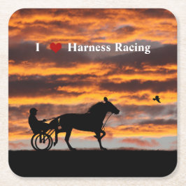標準トロッティングレースホース紙コースター スクエアペーパーコースター