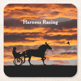 標準トロッティングレースホース紙コースター スクエアペーパーコースター