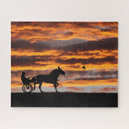 標準トロッティング競走馬ジグソーパズル ジグソーパズル (横)