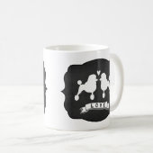標準ファンシープードル |かわいい犬の愛 コーヒーマグカップ (正面右)