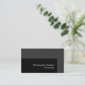 標準ブラックグレー写真用名刺 名刺 (スタンド正面)