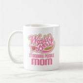 標準プードルのお母さん犬の品種ギフト コーヒーマグカップ (左)