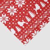 標準プードルはクリスマスパターンのシルエットを描きます 薄葉紙 (詳細)