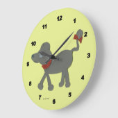 標準プードルウォールクロック ラージ壁時計 (傾斜)