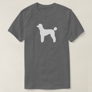 標準プードルシルエット(白) 犬種 Tシャツ