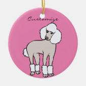 標準プードルドッグサンダー_コーブ セラミックオーナメント (正面)