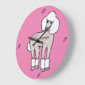 標準プードルドッグサンダー_コーブ ラージ壁時計 (傾斜)