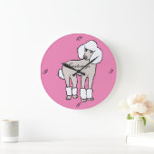 標準プードルドッグサンダー_コーブ ラージ壁時計 (ホーム)