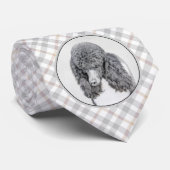 標準プードルブラックパ絵画ーティズ – ドッグアート ネクタイ (ロール)