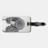 標準プードルブラックパ絵画ーティ-ドッグアート ラゲッジタグ (裏面横)