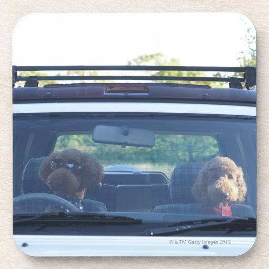 標準プードル4 コースター (正面)