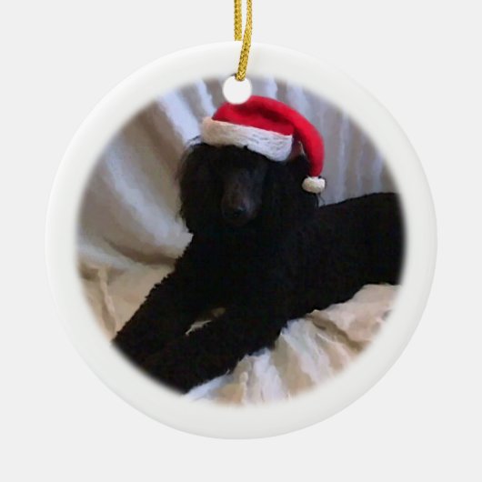 標準プードル セラミックオーナメント (正面)