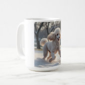 標準ポードルエレガントコーヒーマグ コーヒーマグカップ (正面左)