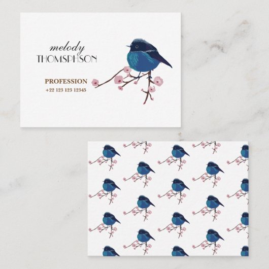 標準マット（青） 名刺 (正面/裏面)