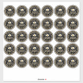 標準メイスンジャーのふたハニーラベルデイジー2.125インチ シール (シート)