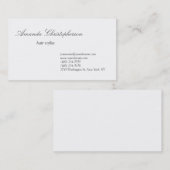 標準ユニークホワイト美容師名刺 名刺 (正面/裏面)