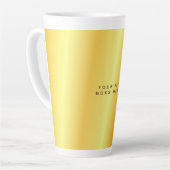 標準ユニーク特殊金ゴールド色の背景 カフェラテマグ (左アングル)