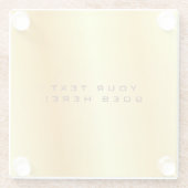 標準ユニーク特殊金ゴールド色の背景 ガラスコースター (裏面)