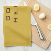 標準ユニーク特殊金ゴールド色の背景 キッチンタオル (四つ折り)