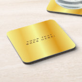 標準ユニーク特殊金ゴールド色の背景 コースター (左側)
