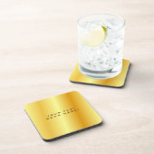標準ユニーク特殊金ゴールド色の背景 コースター (右側)