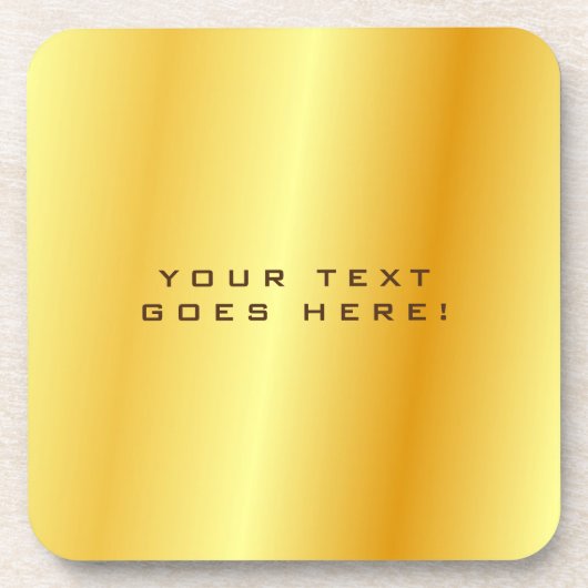 標準ユニーク特殊金ゴールド色の背景 コースター (正面)