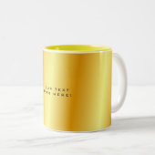 標準ユニーク特殊金ゴールド色の背景 ツートーンマグカップ (正面右)