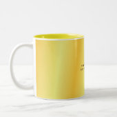 標準ユニーク特殊金ゴールド色の背景 ツートーンマグカップ (左)