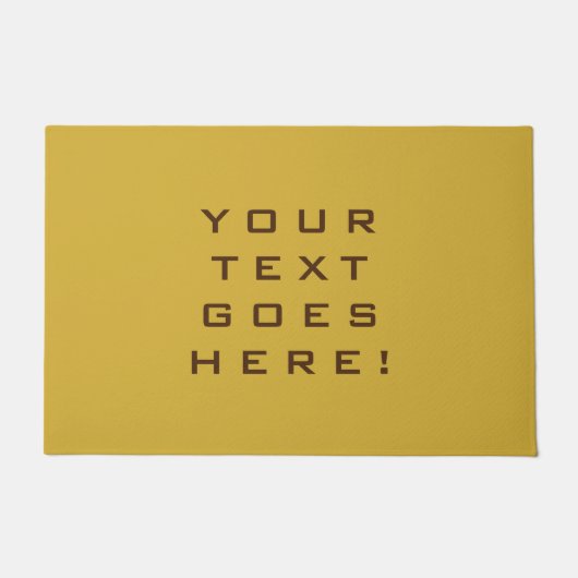 標準ユニーク特殊金ゴールド色の背景 ドアマット (正面)
