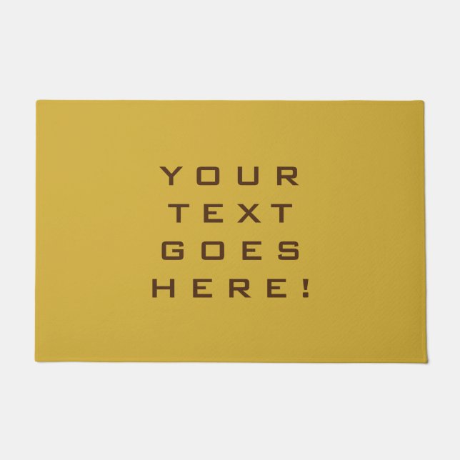 標準ユニーク特殊金ゴールド色の背景 ドアマット (正面)