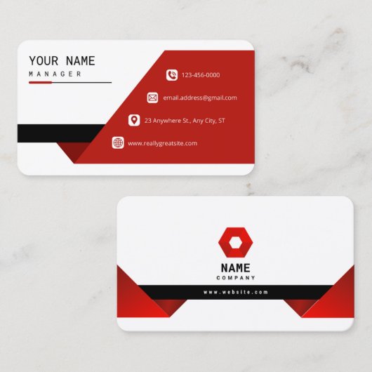 標準名刺 名刺 (正面/裏面)